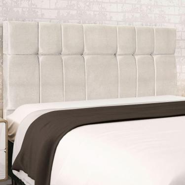 Imagem de Cabeceira Casal Queen Jbe Opala 164cm Bege Cama Box 158cm