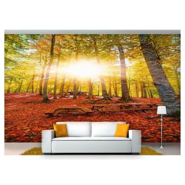 Imagem de Papel De Parede Floresta Natureza Árvores 3D 3M² Xna196