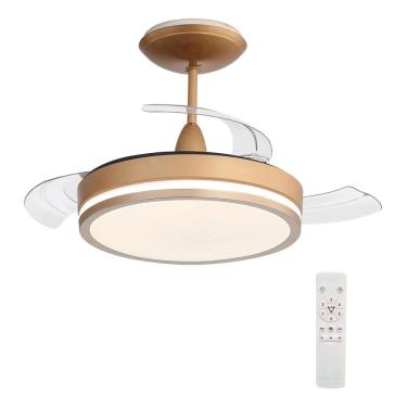 Imagem de Ventilador Teto Dourado 91cm Controle Remoto - Comfort