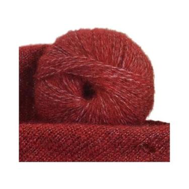 Imagem de Fio De Lã Mohair Brilhante Em Pacote Grande De 250g, Colorido Com Glit