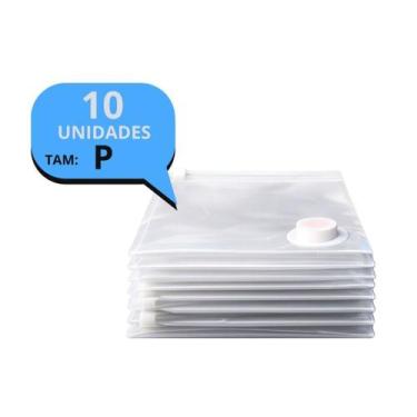 Imagem de Kit 10 Sacos a Vácuo 60x40 Organizador Edredom Guarda Roupa Mala Viage