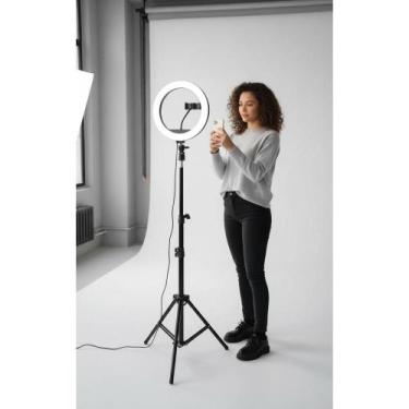 Imagem de Ring Light 26cm c/ Tripé 2m - Luz Perfeita P/ Fotos e Vídeos - Congrat