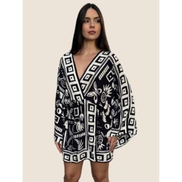 Imagem de Vestido Curto Lenço Tropicano Farm Cor:;Tamanho:P-Feminino