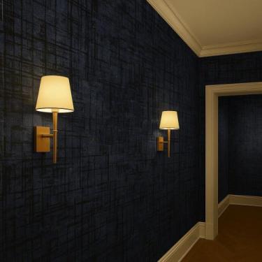 Imagem de Papel De Parede Vinilico Texturizado Azul Rolo 0,53x10,00m Vinil PVC -