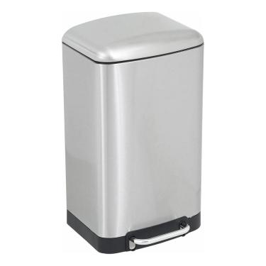 Imagem de Lixeira Cozinha 30l Prata Inox 62x35x33cm Pedal