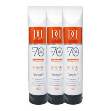 Imagem de Kit 3 Protetor Solar Danda's FPS 70 Corporal Aloe Vera 150ml - Dandas
