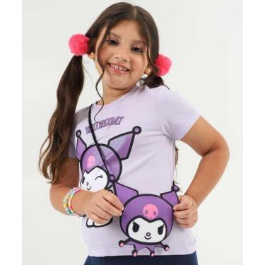 Imagem de Blusa Infantil Kuromi Bolsinha Tam 4 a 10 Lilás-50014 - Sanrio, Lilás,