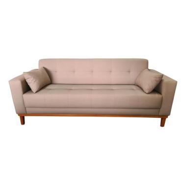 Imagem de Sofá Gianni Tecido Acquablock Impermeável Pé Base Madeira 210cm - 4R E