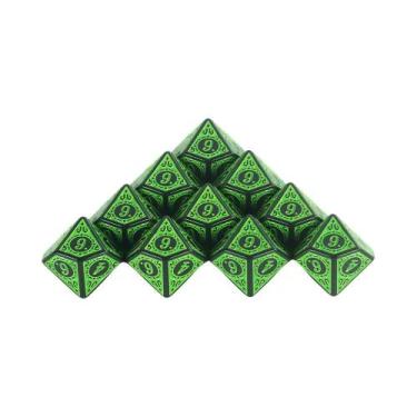 Imagem de Conjunto De Dados De Plástico D10 Com 10 Lados, 10 Peças, Para Jogos D