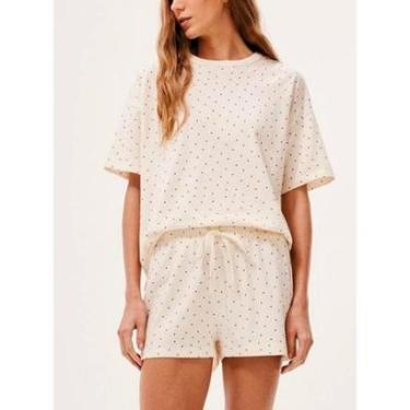 Imagem de Pijama Curto Hering 7CMV Feminino Estampado Algodão T. P/XG-Feminino