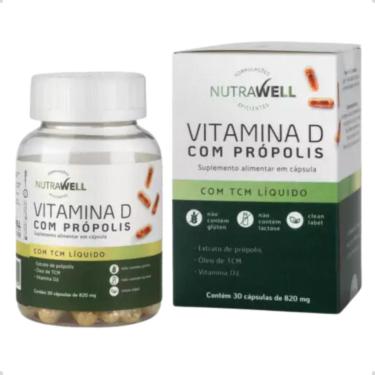 Imagem de Vitamina D Com Propolis e TCM 820mg 30 Capsulas Nutrawell-Unissex