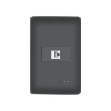 Imagem de Tomada Para Rede De Informática Fame Habitat Black Rj45 Cat6 8 Vias Co