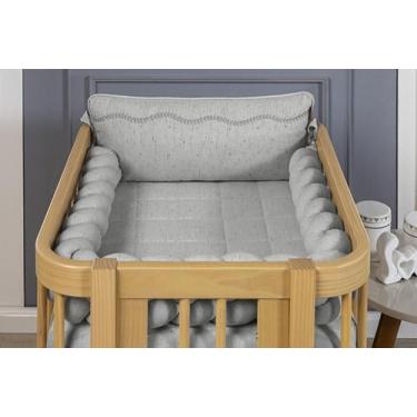 Imagem de Kit Mini Berço Linho - 06 peças - 001 BATISTELA BABY, CINZA, U