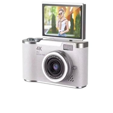 Imagem de Câmera digital com digital de 8x, câmera de vlog com tela flip de 180 