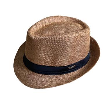 Imagem de Chapéu Panamá Fedora OEM 1104 em Palha Sintética Tamanho Único 58 Caramelo Social Clássico Unissex