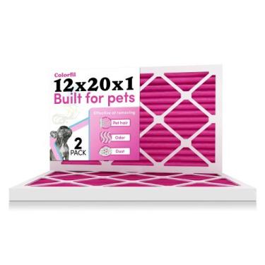 Imagem de Filtro de ar Colorfil 12x20x1 MERV 8 para forno AC, pacote com 2