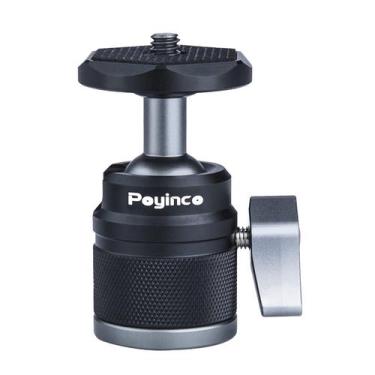 Imagem de Cabeça de tripé POYINCO Mini Ball Head para DSLR, telefone, Gopro