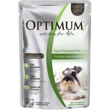 Imagem de Ração úmida sachê optimum cães adultos raças pequenas 100g