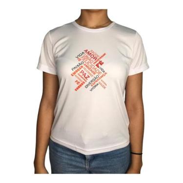 Imagem de Camiseta Feminina Dry Fit Manga Curta Frase Nayre Modas