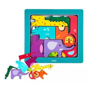 Imagem de Brinquedo Educativo Pedagógico De Montar E Empilhar Animais 6010 - BAB