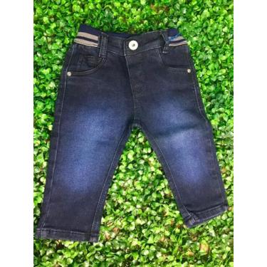Imagem de Calça Jeans Infantil  Masculino com Elastico -  Baby - CLUBE BOY, P-BB