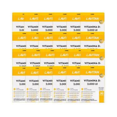 Imagem de Kit 24 Suplemento Lavitan Vitamina D3 2000 UI 30 Comp Cimed Sabor:Sem 