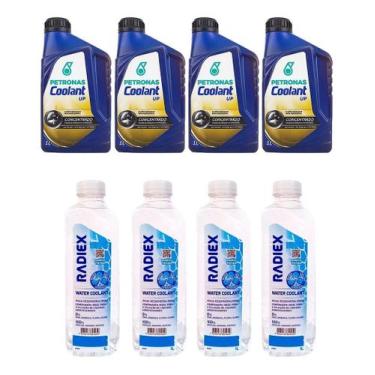 Imagem de 04x Aditivos Radiador Rosa Coolant Up Petronas + 04 Aguas - Geral