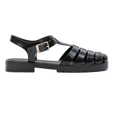 Imagem de Sandália Feminina Petite Jolie Polly Tendência Moda Pj5595, 37, Preto