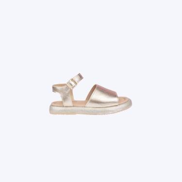 Imagem de Sandália Flatform Metalizada Dourada Infantil Feminina Pampili 7420300