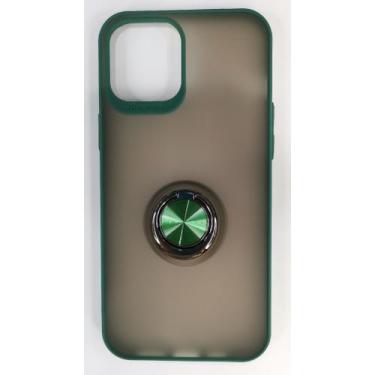 Imagem de Capa Capinha iphone 12 pro max tela 6.7 C/ anel Dedos lisa - sem, verd