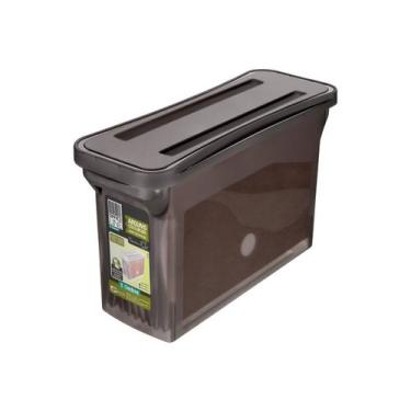 Imagem de Arquivo Estreito Empilhável com 5 Pastas Office Line Preto Fume - Orde
