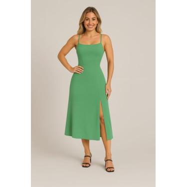 Imagem de Vestido Feminino Duna Midi - Exclusiva Store7, Verde oliva