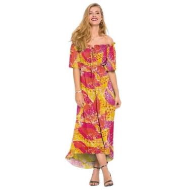 Imagem de Vestido Feminino Longo Casual Ombros De Fora Ciganinha - Quintess, M, 