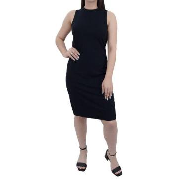 Imagem de Vestido Feminino Lunender Canelado Preto - 00474, P