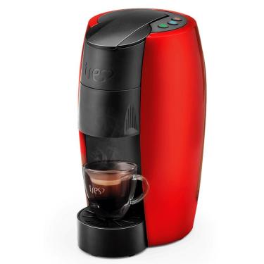 Imagem de Cafeteira de Cápsulas 3 Corações G1 Lov Vermelha Plástico Reservatório 1L 220V