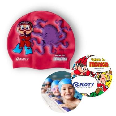 Imagem de Touca Natação Infantil Silicone Turma Da Mônica E Cebolinha - Floty Tu