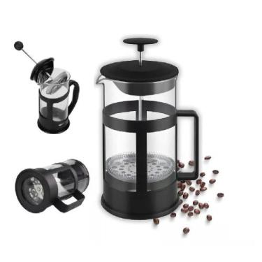 Imagem de Cafeteira Francesa Prensa Chaleira Vidro Cremeira Cafe Cha Capuccino B