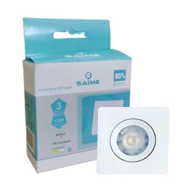 Imagem de Kit 5 Luminária LED Spot MR11 Quadrado 3W 6500K  110V/220V - Saime