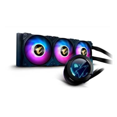 Imagem de Water Cooler Gigabyte Aorus 360, RGB, 360mm, AMD/Intel, com Display LC