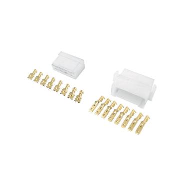 Imagem de Conector Permak 8 Vias com Terminais Kit 4 Peças para Conectividade Elétrica