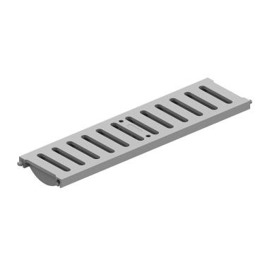 Imagem de Ralo Grelha de Piso 13x50cm PVC Rígido Anti UV Veículos Até 10 Toneladas Cinza Tigre