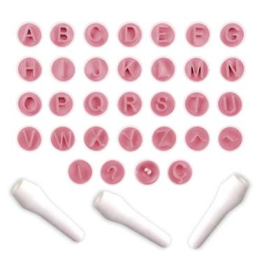 Imagem de Kit Carimbos Letras Rosa Bebê BlueStar - Blue Star