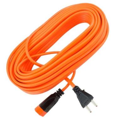 Imagem de Cordão Prolongador Tomada 2P+T com Cabo PP Plano 2P+T 20A 250V Laranja Daneva 5 METROS