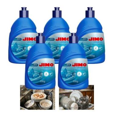 Imagem de Kit 5 Jimo Lava Louça Detergente Super Brilho Rende 20 Lavagens