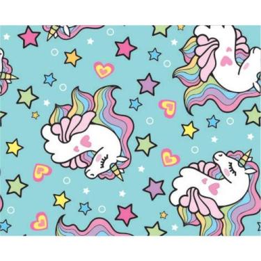 Imagem de Papel Presente Bobina Couché 60CM MODELO604 Unicórnios BO-100MTS - VP