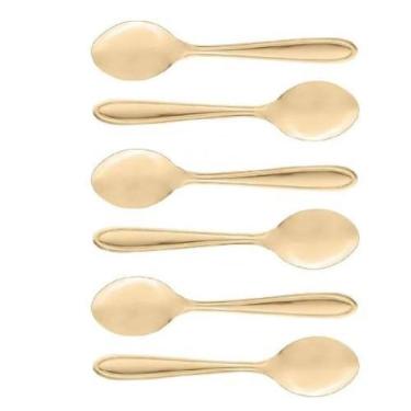 Imagem de Jogo 6 Colheres para Café Gastro Dourado Inox - Lyor