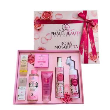 Imagem de Kit Rosa Mosqueta Facial 7 Itens Phállebeauty Presente Skincare Cuidad
