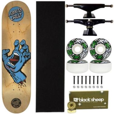 Imagem de Skate Santa Cruz Montado 8.0 Serie Gold Next 53mm Abeck 15 Cor:Bege+Ve