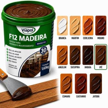 Imagem de Massa F12 Calafetar Para Madeira MDF Assoalho Correção Reparo Acabamen