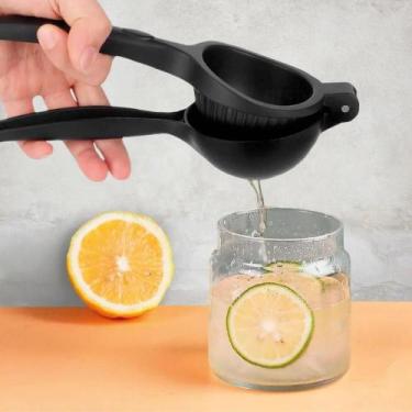 Imagem de Espremedor de limão manual profissional em aço inox com alavanca utens